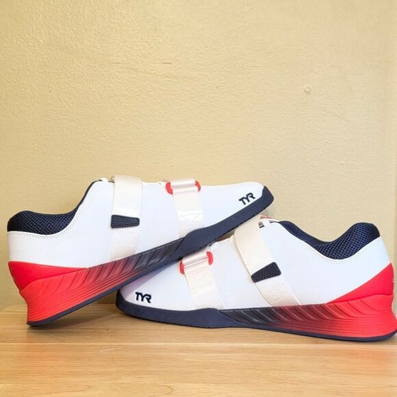 TYR L-1 Lifter Weightlifting Shoes USA White Red Blue Men\'s Size 11.5